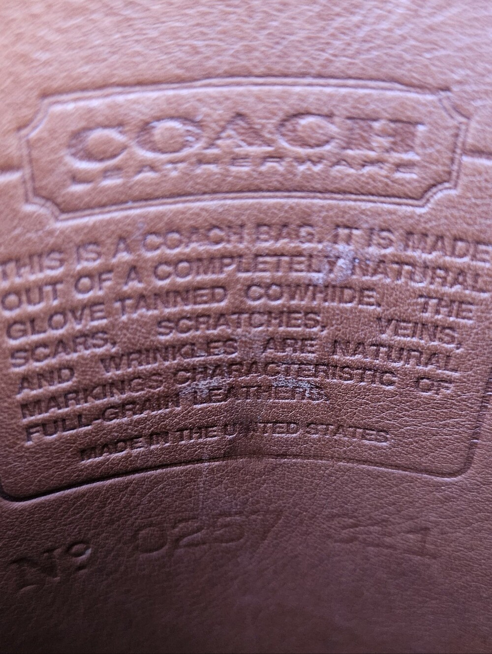 Vintage Coach Scooter Bag 9893 British Tan Leather Pre-1994 Hangtag Crossbody - Picture 12 of 12
